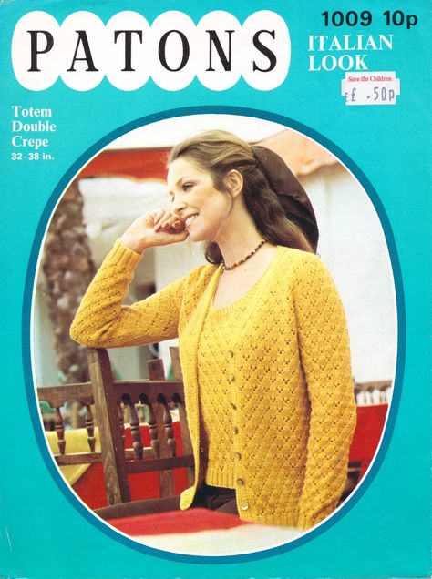 The Vintage Pattern Files: Free 1970s Knitting Pattern - Patons 1009 Twin Set Lacy Cardigan, Lacy Tops, Sixties Fashion, Knitting Patterns Free Cardigans, Classic Cardigan, Vintage Knitting Patterns, Twin Set, Cardigan Pattern, Free Knitting Pattern