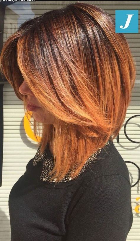 Dark To Light Hair Transformation, Hair Color Auburn, Ombré Hair, Hair Affair, Short Hair Color, Hair Color And Cut, Auburn Hair, Long Bob, Brunette Hair