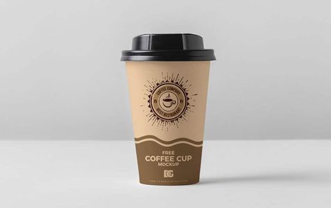 Free Coffee Cup Mockup PSD Paper Cup Design, Plastic Coffee Cups, Coffee Cup Mockup, Small Coffee Cups, Coffee Shop Business, Coffee Box, Cup Mockup, Smoothie Cup, Paper Coffee Cup