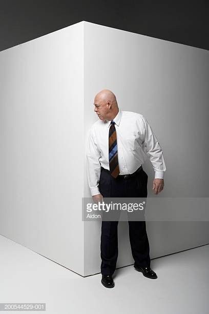 Peeking Around Corner, Around The Corner, High Res, A Man, Getty Images, Stock Photos