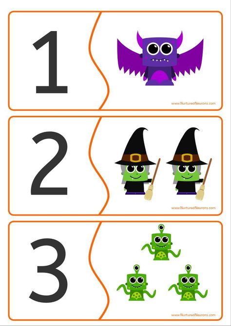 A cute Halloween math game where your kids will have to carefully count the monsters and watch them to the correct number card.  This preschool Halloween activity will help your little ones develop their counting and number recognition.  #HalloweenMath #PreschoolHalloween #HalloweenPrintables #PreschoolMath #HalloweenActivities Pre K Halloween Math Activities, Halloween Numeracy Activities Preschool, Spider Web Counting Mats, Halloween Math Activities Toddlers, Preschool Halloween Activities Learning, Halloween Ideas For Preschoolers, Halloween Math For Preschool, Halloween Math For Toddlers, Halloween Math Activities For Toddlers