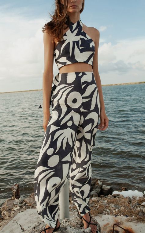 Long Kurti Patterns, Printed Linen Pants, Pre Fall 2023, Winter Typ, Graphic Dress, Resort Dresses, Printed Dresses, Summer Crop Tops, Wide Leg Linen Pants