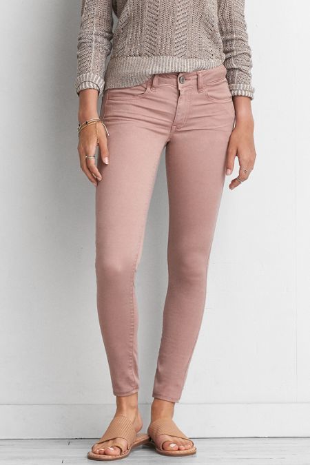 Pink Jeans Outfit, American Eagle Jeans Ripped, American Eagle Outfits Winter, American Eagle Outfits, American Eagle Shirts, Outfit Jeans, Pink Jeans, Short En Jean, American Eagle Jeans