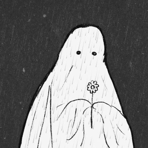 Black Sheep Aesthetic, Ghost Pfp Aesthetic, Cute Ghost Pfp, Pfp Edgy, Horror Doodles, Sheet Ghost Aesthetic, Ghost Pfp, Ghost Hug, Body Type Drawing