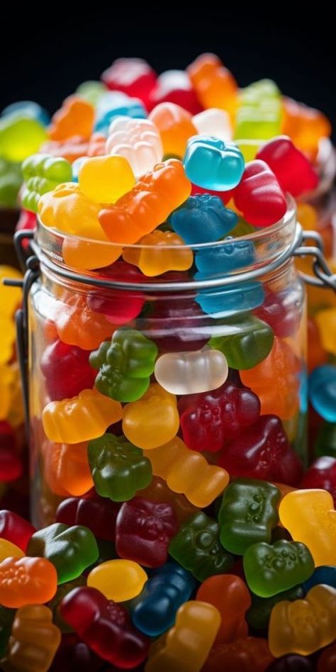 Amazon Jungle, Jelly Candy, Jelly Wallpaper, Iphone Wallpaper Hd Nature, Food Wallpaper, Candy Jar, Foto Art, Colorful Candy, Gummy Bear