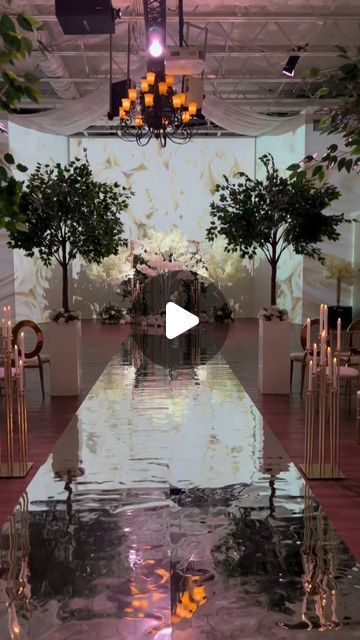 TableclothsFactory on Instagram: "'Just imagine walking down the aisle to this.' - @aeatlakewood #regram. Absolutely breathtaking! The mirrored aisle adds an enchanting touch of elegance, perfectly reflecting the lush florals and overall decor. Excellent job! 💐💖

Be sure to tag @tableclothsfactory on your posts for the chance to be featured next!

#Aisle #AisleDecor #AisleStyle #WeddingAisle #PartySetup #PartyIdeas #EventProfs #EventDecor" Mirror Floor Wedding Aisle, Mirror Aisle Wedding Church, Mirror Aisle Runner Weddings, Reflection Aisle Runner, Mirrored Aisle, Party Setup, Aisle Decor, Modern Minimalism, Wedding Aisle