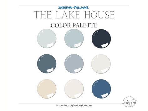 Coastal Paint Palette, Beach House Color Palette, House Paint Palette, House Color Palette, Farmhouse Color Palette, Coastal Paint Colors, Coastal Paint, Beach House Colors, Sherwin Williams Color Palette