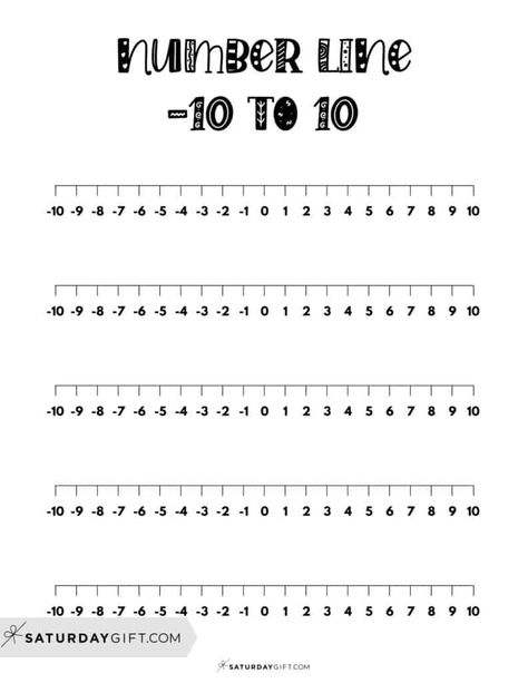 Integer number line printable from -10 to 10 Integer Number Line, 55 Number, Negative Numbers Worksheet, Printable Number Line, 60 Number, Instructional Activities, Negative Integers, Line Math, Negative And Positive