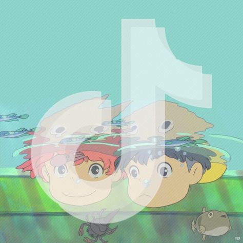 Ghibli App Icon, Themed App Icons, Studio Ghibli Ponyo, Tiktok App Icon, Ghibli Ponyo, Tiktok App, Studio App, App Anime, Ghibli Artwork