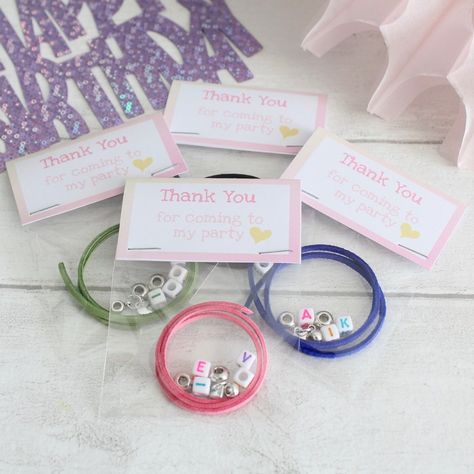 Name Friendship Bracelets, Kids Party Bags Fillers, Party Bags Kids, Personalised Jewellery, 10th Birthday Parties, Bracelet Kits, Party Bag Fillers, Party Favours, 10th Birthday