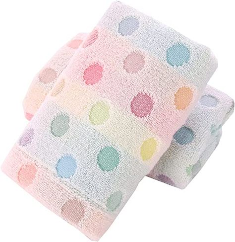 Amazon.com: Pidada 100% Cotton Hand Towels Colorful Polka Dot Pattern Soft Absorbent Towel for Bathroom 13.4 x 30 Inch Set of 2 (Beige) : Home & Kitchen Pastel Home Decor, Egyptian Cotton Towels, Pastel House, Cotton Hand Towels, Decorative Towels, White Towels, Guest Towels, Polka Dot Pattern, Modern Pattern