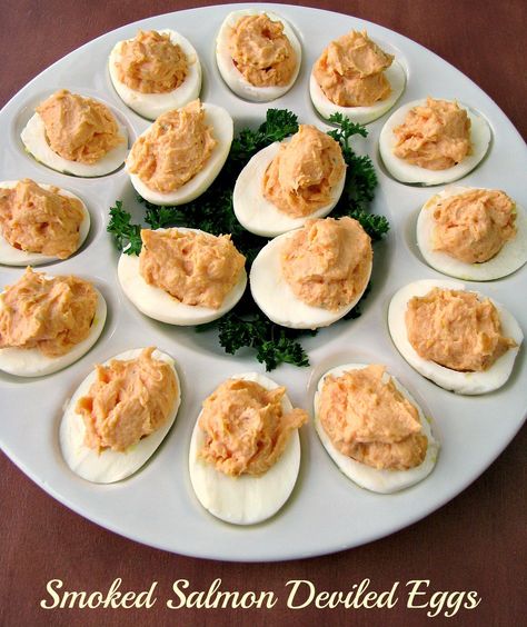 Smoked Salmon Deviled Eggs #EasterWeek Salmon And Goat Cheese, Smoked Salmon Deviled Eggs, Traditional Deviled Eggs, Salmon Deviled Eggs, Easy Peel Eggs, Egg Calories, Crazy Kitchen, Mexican Breakfast Recipes, Blogger Photos