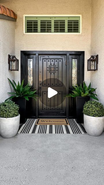 Kimberly Blank on Instagram: "Comment the word OUTDOOR for details to shop this reel sent straight to your dm.

A little front porch redo, with plants that will survive an Arizona summer…best decision!!

Follow me for more affordable home decor @liveloveblank 

#frontporchdecor #frontporch #amazonhome
Amazon home must haves
Front porch decor
Affordable home decor
Desert living" Arizona Front Porch Ideas, Townhouse Front Porch Ideas, Front Porch Redo, Balkon Ideas, Modern Front Porch Decor, Amazon Home Must Haves, Home Must Haves, Modern Front Porches, Arizona Summer