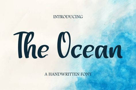 Download The Ocean font for iOS, Android, macOS, or Windows for free, or you can buy the full version with a commercial license here. The Ocean is a fun and smart-looking handwritten font. It looks ravishing on invitations, thank you cards, quotes, greeting cards, logos, business cards and every other design which needs a customized […] The post The Ocean Font appeared first on FreeFontDL. Ocean Display, Ocean Font, Cards Quotes, Display Fonts, Beach Shop, Font Generator, Font Download, Handwritten Font, Free Fonts Download