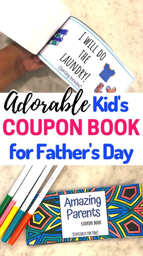 This Amazing Parent's Coupon Book Gift Ideas is just absolutely GENIUS! This Mother's or Father's Day Gift From Kid's is a perfect keepsake crafts gift. Try out this coupon book for mom or dad Coupon Book For Dad From Kids, Father’s Day Coupon Book, Coupon Book Ideas, Coupon Book For Dad, Coupon Book For Mom, Book Gift Ideas, Coupon Book Diy, Random Holidays, Coupon Books