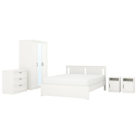 Ikea Songesand Bedroom Ideas, Songesand Bedroom Ideas, Songesand Bedroom, Songesand Bed, Ikea Bedroom Furniture, Bed Frame Legs, Double King Size Bed, Bedroom Furniture Set, Ikea Bedroom