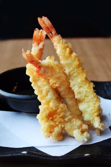 prawn tempura Tempura Photography, Prawn Tempura, Tempura Shrimp, Tempura Prawns, Tiger Prawns, Shrimp Tempura, Elegant Food, Tempura, Food Photography