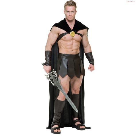 Spartan Legions Cross Shoulder Adult Costume #Ad Warrior Costume, Cape Costume, Spartan Warrior, Arm Guard, Black Cape, Doll Sewing, Unisex Baby Clothes, Preschool Outfits, Costume Outfits