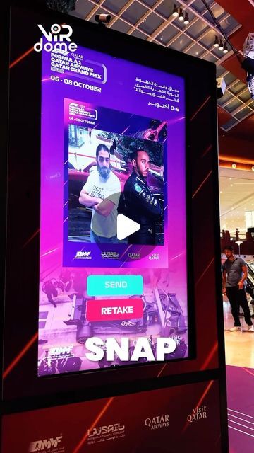 Customized Augmented Reality (AR) snap a selfie with a driver digital activity for Formula 1 Qatar Grand Prix.  #Augmentedreality #formula1 #gaming #f1 #f1driver #f1qatar #tech #technology #racing #qatar #fyp #explore #virdome #qatargrandprix #augmentedreality #motorsport Augmented Reality Games, Interactive Installation, Car Games, Digital Activities, Augmented Reality, Inspirational Tattoos, Qatar, Grand Prix, Formula 1