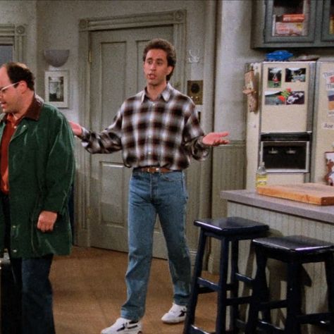 #seinfeld #kramer #jerryseinfeld #elainbenes #elaine #georgecostanza #90s #sitcom #seinfeldicon #icon George Costanza Outfits, Jerry Seinfeld Outfits, Seinfeld Fashion, Seinfeld Outfits, Seinfeld Kramer, George Costanza, Boyfriend Outfit, Jerry Seinfeld, Autumn 2024