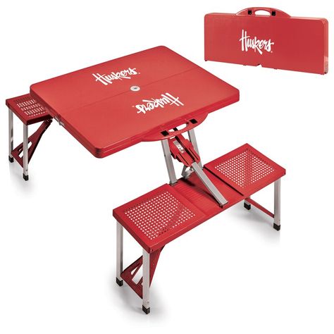 Table With Bench Seat, Portable Picnic Table, Fold Out Table, Folding Picnic Table, The Picnic, Plastic Table, Baylor Bear, Texas Tech Red Raiders, Red Raiders