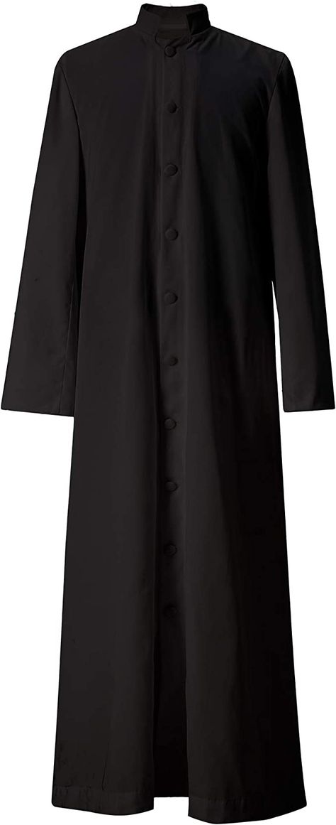 Amazon.com: GraduatePro Clergy Roman Cassock Adults Priest Robe Liturgical Vestment Preacher Altar Server Style Single Breasted Black 45 Plus : Clothing, Shoes & Jewelry Altar Server, Priest Outfit, Priest Robes, Halloween Costumes For Men, Mens Poncho, Costumes For Men, Graduation Gown, Buy Clothes Online, Mens Halloween Costumes