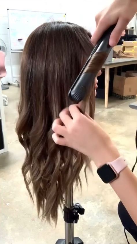 Curling your hair with a Straighter [Video] in 2022 | Curl hair with straightener, Hair curling tips, Curls for long hair How To Curl Hair Using Flat Iron, Easy Loose Curls With Straightener, Curl Hair Using Flat Iron, How To Lightly Curl Your Hair, Lose Curls With Straightener, Hair Curl Ideas Hairstyles, How To Curl Using Flat Iron, How To Do Hair Curls, How To Curl Using Straightener