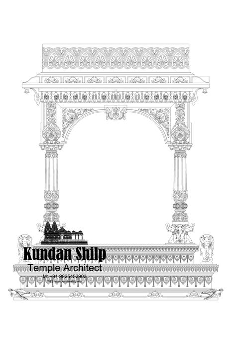 https://kundanshilp.com/wp-content/uploads/2023/05/Home-Temple-21-Model.webp Temple Arch Design, Temple Vector, Temple Entrance, Ganpati Decor, Temple Drawing, Wall Carvings, Bedroom Addition, Marble Carving, Mandir Design