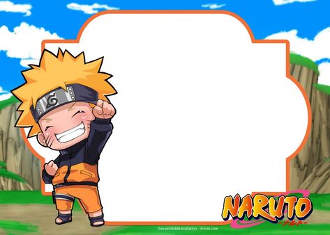 FREE Printable Naruto Birthday Invitation Template | FREE Invitation Templates - Drevio Naruto Invitation Template, Naruto Party Ideas, Ninja Invitations, Naruto Birthday, Happy Birthday Drawings, Anime Birthday, Birthday Invitation Card Template, Ninja Birthday Parties, Ninja Birthday