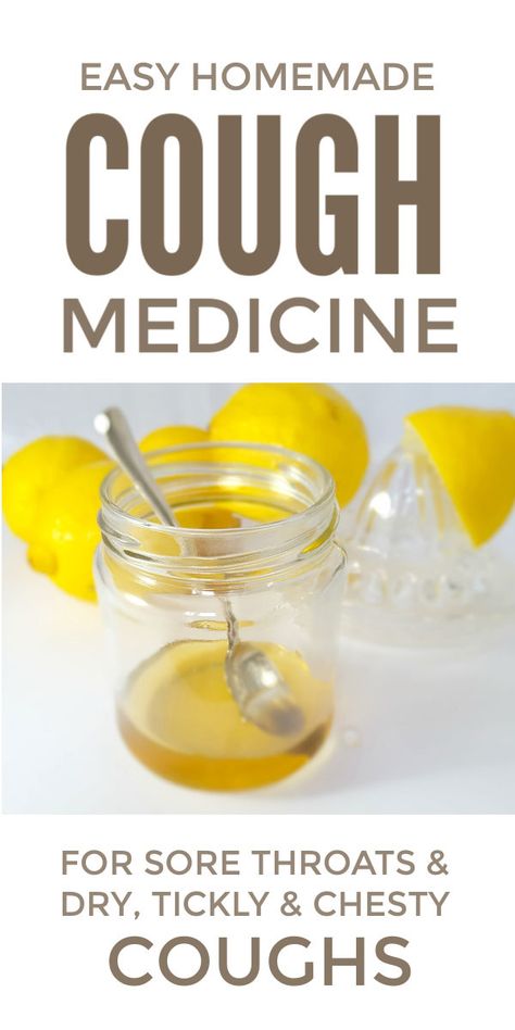 Natural homemade cough medicine recipe for adults and for kids. This home made DIY cough mixture made from honey and lemon is also an ideal cough syrup for children with sore throats #coughs #sorethroats #naturalremedies #coughmixture #coughmedicine Homemade Cough Medicine, Honey For Cough, Sore Throat Medicine, Cough Mixture, Homemade Cough Syrup, Homemade Cough Remedies, Chesty Cough, Cough Medicine, Cough Suppressant