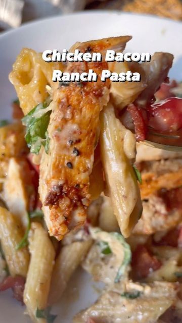 Chicken Bacon Ranch Pasta, Soul Food Dinner, Easy Healthy Meal Prep, Health Dinner Recipes, Food Videos Cooking, Chicken Dishes Recipes, Healthy Meal Prep, Chicken Breast Recipes, Interesting Food Recipes