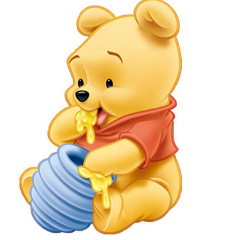 Pooh Bear, Winnie The Pooh, Honey, Disney, Blue