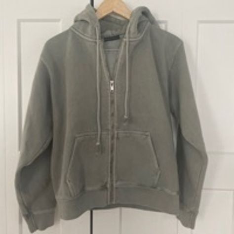 Women's Brandy Melville Green Hoodie Size S Light Green Color, Green Hoodie, Brandy Melville Tops, Brandy Melville, Zip Up, Green Color, Green Colors, Front Zipper, Brandy