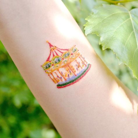 STUDIOBYSOL_ovenlee on Instagram: “Merry-go-round  #오븐리타투 #ovenleetattoo” Simple Wrist Tattoo, Carousel Tattoo, Round Tattoo, Simple Wrist Tattoos, Wrist Tattoo Designs, Cool Tattoo, Tattoo Designs For Girls, Wrist Tattoo, Merry Go Round