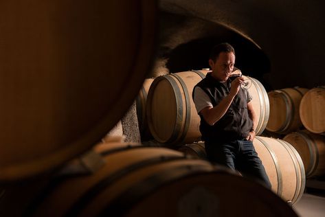 Elias Fernandez, winemaker at Shafer Vineyards, photoshoot for Worth Magazine by Jason Tinacci Wine Cellar Photography, Wine Cellar Photoshoot, Wine Maker, People Drinking Wine, Winery Photoshoot, Winemaker Photography, Vineyard Photoshoot, Wine Photoshoot, Bodega Photoshoot