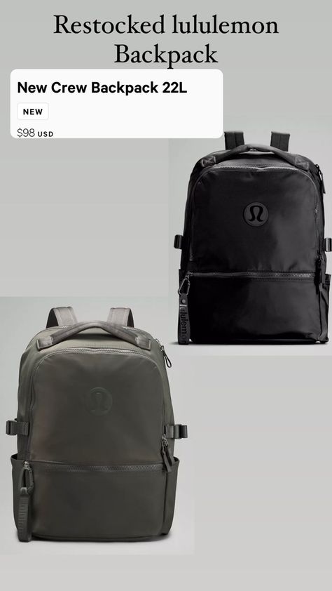 Lululemon Backpack, Backpack Outfit, Summer 2023, Back To School, Shoe Accessories, Backpacks, Christmas, Quick Saves