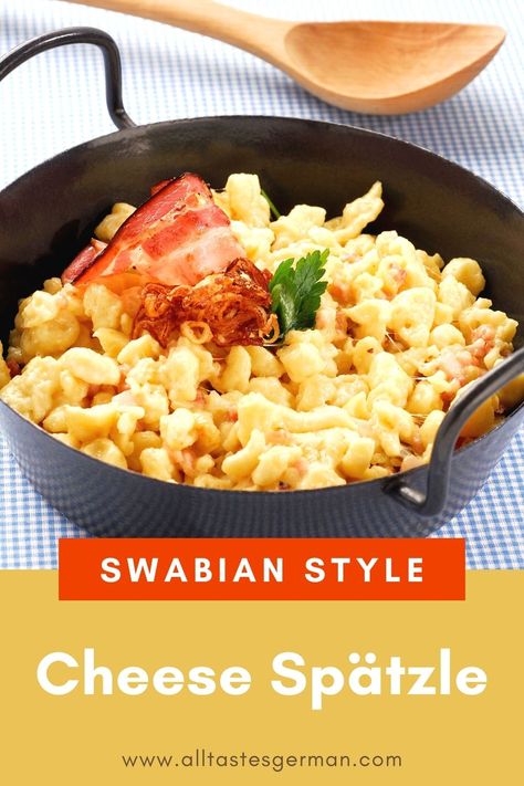 Kase Spaetzle Recipe, Spetzel Recipe, Homemade Spaetzle, Spatzle Recipe, German Recipes Dinner, Cottagecore Cooking, Oktoberfest Recipes, Cheese Spaetzle, German Cheese