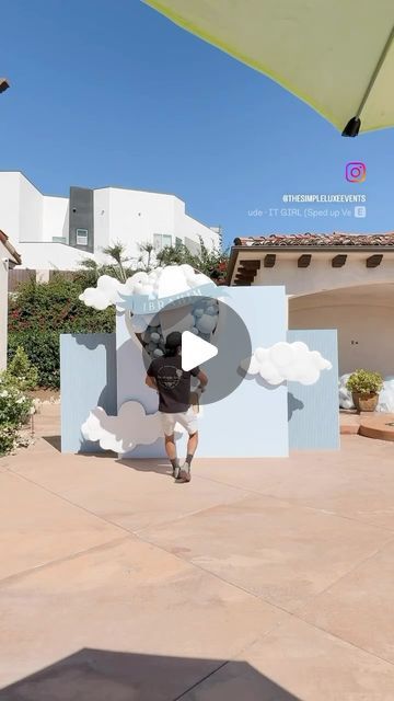 BALLOONS & RENTALS | Event Designer on Instagram: "Can you believe the first time we posted this reel, it has received over 3 million views 🙌 gives us love ❤️ ! 

Jamie’s Travel / On cloud 9 baby shower backdrop design ☁️✨

We love being able to create gorgeous designs for your special moments and events for private and business. Thank you for having us @missjamieblack and to all our supporters out there! 

Event backdrop design, balloons, and backdrops @thesimpleluxeevents DM to inquire, create, and reserve. 

Purchase our wood backdrops and props like these super cool hot air balloons Dm @thesimpleluxebuilds 
. 
.
.
.
.
#babyshower #boybabyshower #babyshowerparty #babyshowertheme #oncloud9party #oncloud9 #momlife #adventuretheme #adventureparty #traveltheme #adventureawaitsbabyshower #b On Cloud 9 Backdrop, Event Backdrop Design, Cloud Backdrop, Wood Backdrops, Adventure Awaits Baby Shower, Hot Air Balloon Party, Adventure Party, Shower Backdrop, Adventure Theme