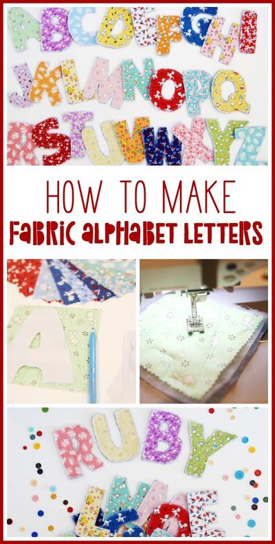 Applique Letters Printable, Diy Fabric Patches, Fabric Crafts To Sell, Fabric Alphabet Letters, Sewing Letters, Fabric Alphabet, Bunting Ideas, Make Your Own Fabric, Memory Ideas