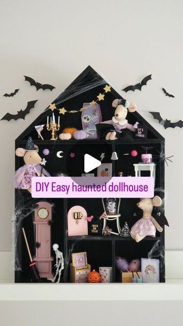 Kathryn Watson on Instagram: "INFO AND TIPS:

- The wooden house is from Hobbycraft - if you would like the link just write BOO in the comments and I’ll DM you it. It’s currently on offer at £15 - bargain! The spider webs, spiders, paint and brush are also all from Hobbycraft. (not an ad - just one of my fave places!)

- All the Halloween miniatures are things I’ve made and sell, or have collected over the years. 

- I’ve kept this very simple but you could add turrets or doors and really go for it! 

- I used acrylic paint which had to be watered down a little but you could use literally any paint without much prep. 

- I didn’t varnish this house but have others I’ve done and iif you think kids will be playing with it I would recommend varnishing for longevity. 

- I actually painted one Haunted Barbie, Halloween Doll House, Haunted Dollhouse, Halloween Miniatures, Spider Webs, Halloween Doll, The Spider, Wooden House, Go For It