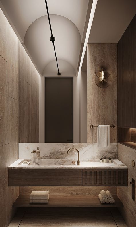 Bathroom :: Behance Restaurant Bathroom Design Small, Bathroom Hotel Design, Restaurant Bathroom Design, Bathroom Behance, Basin Counter, Bathroom Design Small Modern, Suite Room, Luxury Toilet, Restaurant Bathroom