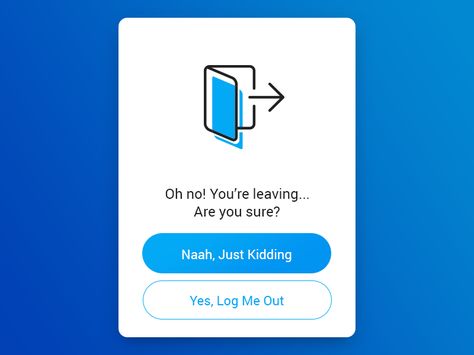 Log Out - Daily UI App Popup Design, Log Out, Log In Ui, Chatbot Design, Ux Writing, Empty State, Ui Website, Desain Ui, App Concept