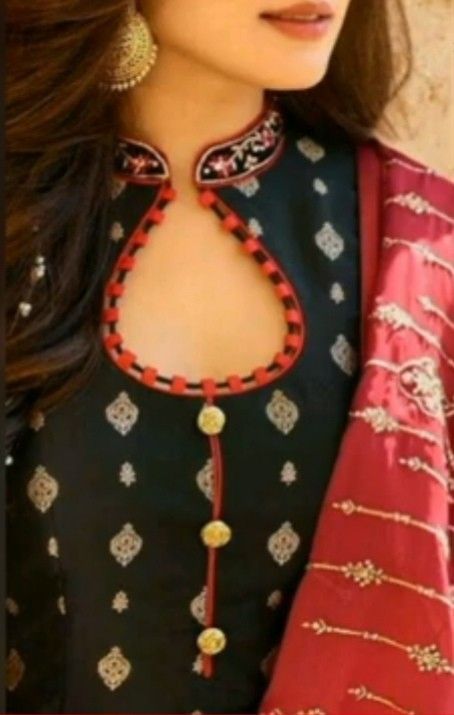 Trendy Neck Design, Simple Neck Design, Neck Design Ideas, Neck Design For Kurti, Kurti Neck Design, Suit Neck Designs, Salwar Neck Designs, Stylish Kurtis Design, Churidar Neck Designs