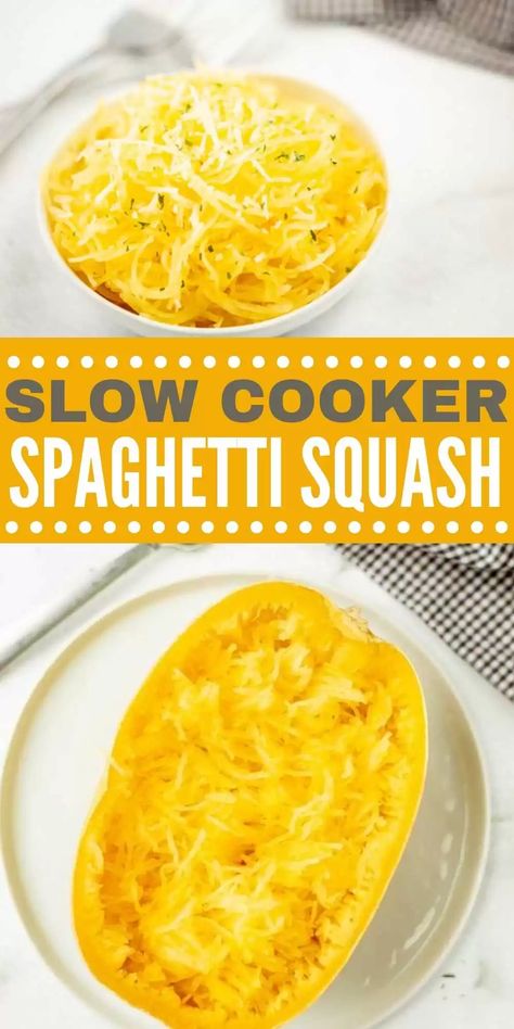 Slow Cook Spaghetti, Freezing Spaghetti, Spaghetti Squash Slow Cooker, Squash Instant Pot, Crockpot Spaghetti Squash, Spaghetti Squash Recipes Easy, Squash Bake, Cook Spaghetti Squash, Cooking Spaghetti Squash