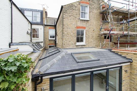 Extension Roof                                                                                                                                                                                 More Victorian Kitchen Extension, Victorian Extension, Wraparound Extension, Terrace Extension, Small House Extensions, Extension Veranda, Cottage Extension, Flat Roof Extension, Side Return Extension