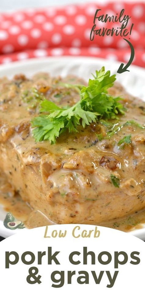 Keto Crockpot Pork Chops Low Carb, Easy Keto Pork Chop Recipes, Low Carb Bone In Pork Chop Recipe, Bariatric Pork Chop Recipes, Butterfly Pork Chop Recipes, Keto Pork Chop Recipes, Low Carb Pork Chops, Basil Cream Sauce, Keto Entrees