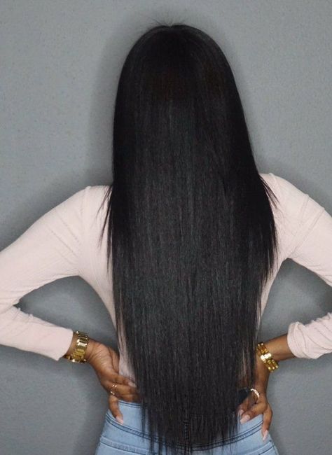 long relaxed hair. waist length Long Hair Goals, Long Relaxed Hair, Black Hair Inspiration, Hair Goal, Brazilian Straight Human Hair, Straight Hair Bundles, Brazilian Straight Hair, Short Human Hair Wigs, Penteado Cabelo Curto