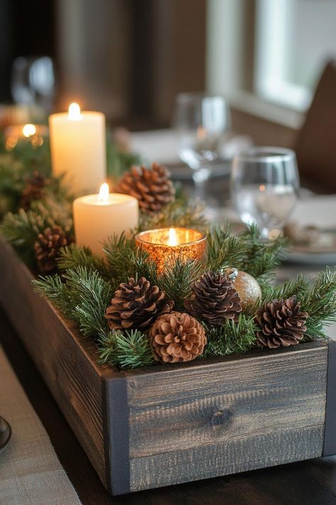 25 Best Christmas Table Centerpieces To Recreate On A Budget: Festive Flair For Less Pinecone Christmas Table Decor, Christmas Table Decorations Diy Easy, Rustic Easy Diy Christmas Centerpieces For Table, Pinecone Centerpiece Christmas, Cheap Christmas Centerpieces Diy, Diy Christmas Centerpieces For Table, Holiday Centerpieces For Tables, Diy Christmas Table Decorations, Christmas Centerpieces Cheap