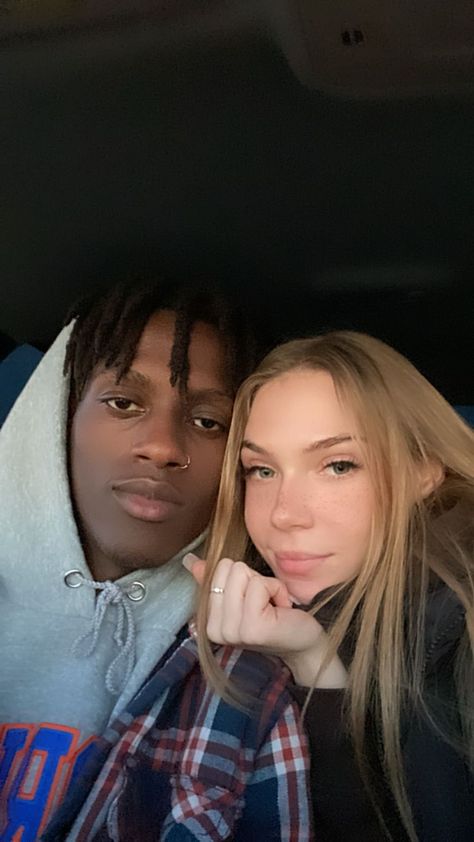 Blonde And Black Couple, Black Boy And White Girl Couple, Black Guy White Girl Couple, White Girl Black Guy Relationship, Interacial Couples Bmww, Cute Black Couples Matching Outfits, Bmww Couples, Black Guy White Girl, Black Man White Girl