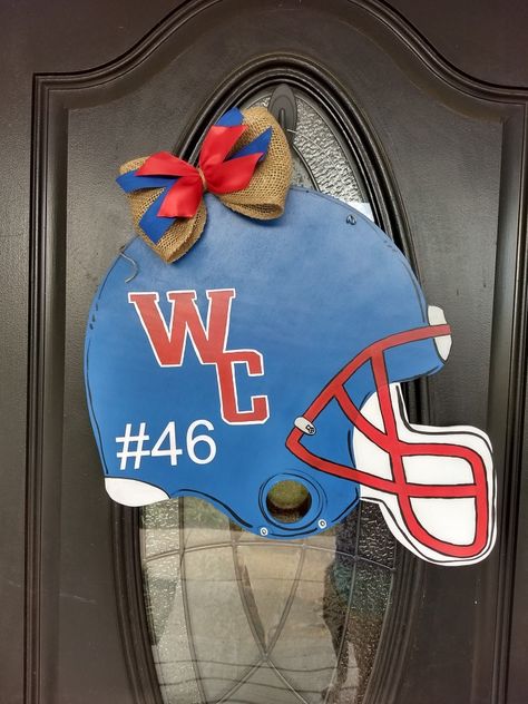 Football Helmet Door Hanger, Football Helmet, Door Hanger, Door Hangers, Football Helmets, Hangers, Football, Hats, American Football